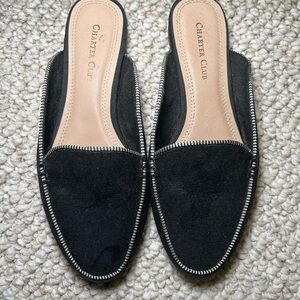 Charter Club Women's Black Slip-On Shoes